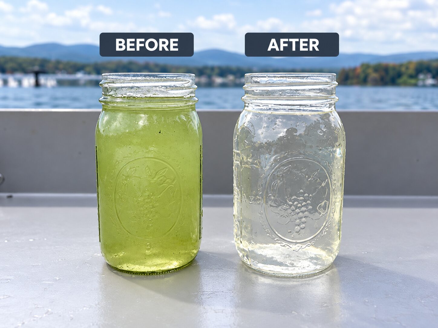 Before and After_ Lake Water Clarity